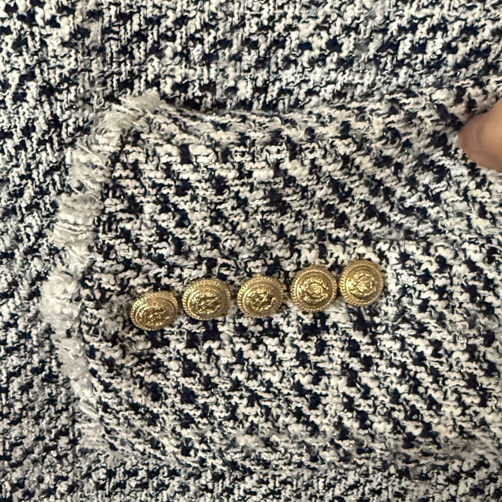 Generation Love Serena Tweed Jacket White/Indigo Size M NWT - Picture 7 of 7
